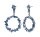 Konplott - Abegail - Blau, Antiksilber, Ohrringe mit Stecker und Hängelement