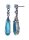 Konplott - Abegail - blue, antique silver, earring stud dangling