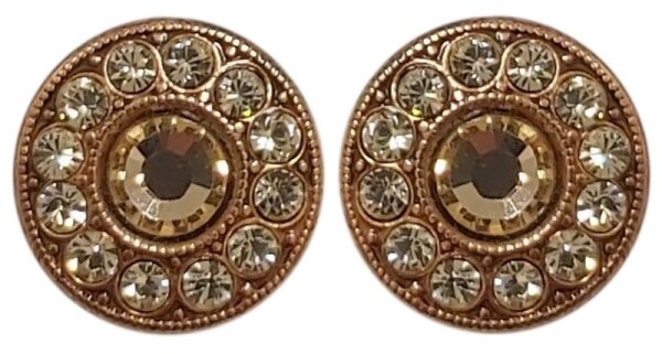 Konplott - Spell on You - beige, Light antique copper, earring stud