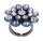 Konplott - Lost Garden - pastel, blue/pink, antique silver, ring