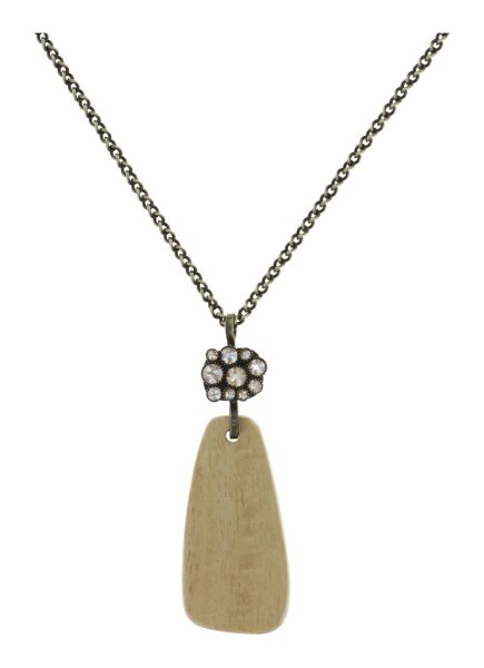 Konplott - Earth, Wind and Business - beige, antique brass, necklace pendant