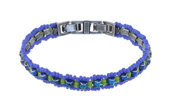 Konplott - Festival de Luxe - blue, antique silver, bracelet