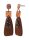 Konplott - Earth, Wind and Business - brown, antique copper, earring stud dangling