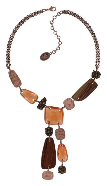 Konplott - Earth, Wind and Business - brown, antique copper, necklace Y