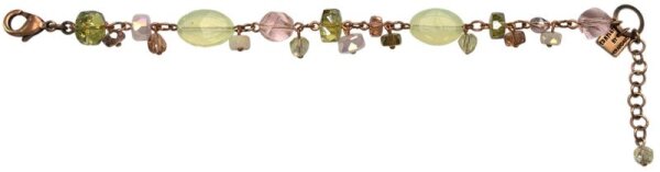 Konplott - Jelly Flow - pink/green, lt.colorado, topaz, vitrail lightLight antique copper, bracelet