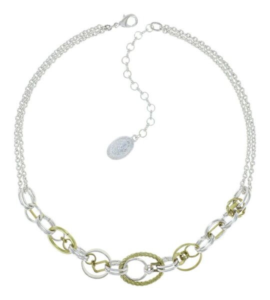 Konplott - Rings in Concert - Silber, Messing, glänzendes Messing, glänzendes Silber, Halskette