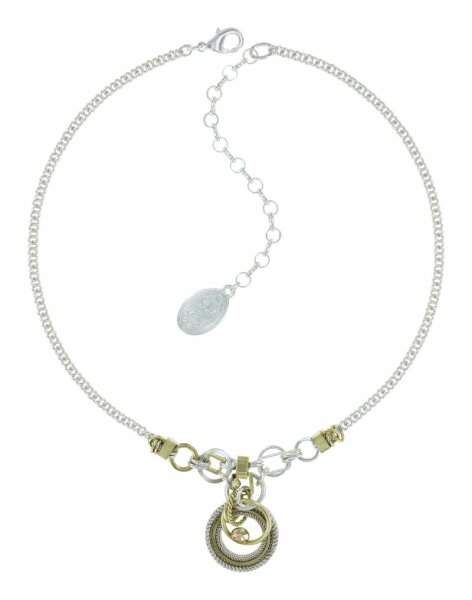 Konplott - Rings in Concert - silver/brass, shiny brass/shiny silver, necklace