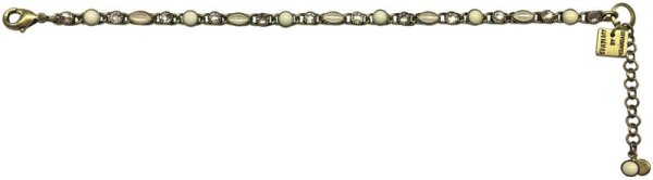 Konplott - Vichy - white, Light antique brass, bracelet