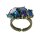 Konplott - Sea Breeze - Blau, Grün, helles Antikmessing, helles Antiksilber, Ring