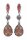 Konplott - Sea Breeze - pink/brown, light antique silver/light antique copper, earring stud dangling