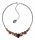 Konplott - Sea Breeze - pink/brown, light antique silver/light antique copper, necklace