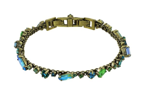 Konplott - Abegail - Jungle Greens, blue/green, Light antique brass, bracelet