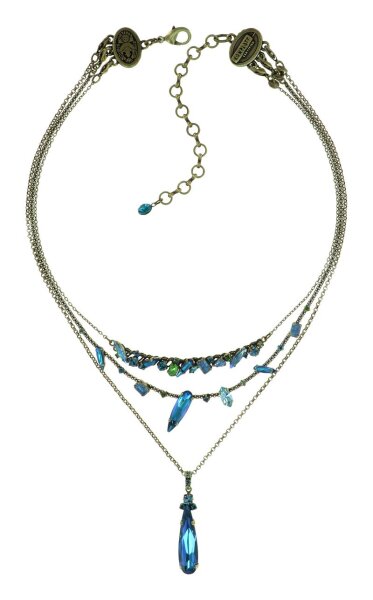 Konplott - Abegail - Jungle Greens, blue/green, Light antique brass, necklace