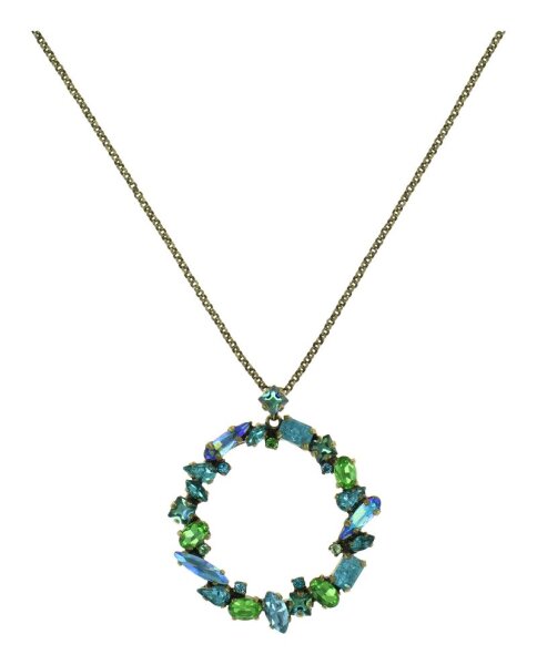 Konplott - Abegail - Jungle Greens, blue/green, Light antique brass, necklace pendant, long
