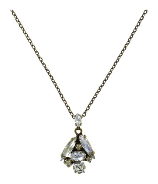 Konplott - Abegail - Liquid Whites, white, Light antique brass, necklace pendant