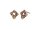 Konplott - Matrix - brown/orange, antique copper, earring stud