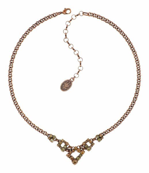 Konplott - Matrix - brown/orange, antique copper, necklace