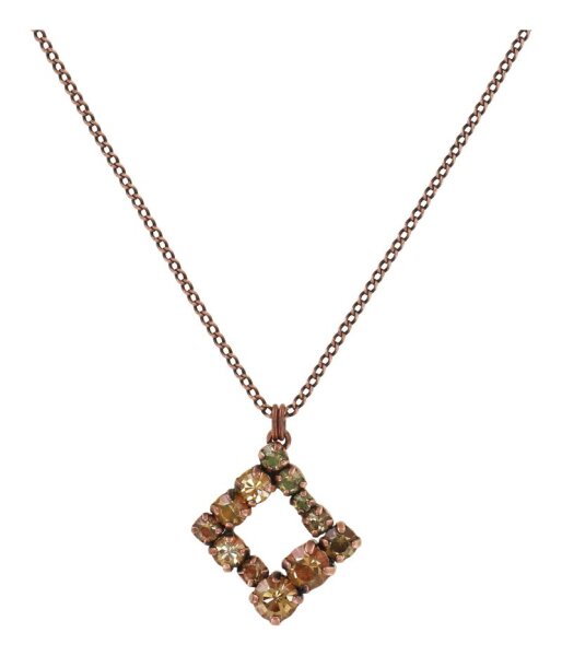 Konplott - Matrix - brown/orange, antique copper, necklace pendant