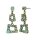 Konplott - Matrix - green, antique brass, earring stud dangling