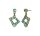 Konplott - Matrix - green, antique brass, earring stud dangling