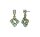 Konplott - Matrix - green, antique brass, earring stud dangling