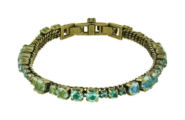 Konplott - Matrix - green, antique brass, bracelet