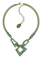 Konplott - Matrix - green, antique brass, necklace