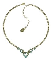 Konplott - Matrix - green, antique brass, necklace