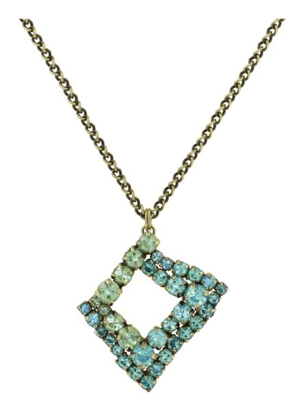 Konplott - Matrix - green, antique brass, necklace pendant