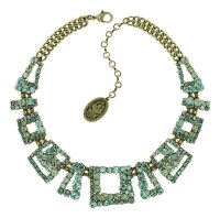 Konplott - Matrix - green, antique brass, necklace collier