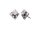 Konplott - Matrix - white, antique silver, earring stud