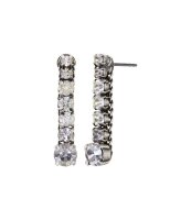 Konplott - Matrix - white, antique silver, earring stud...