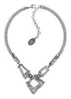 Konplott - Matrix - white, antique silver, necklace