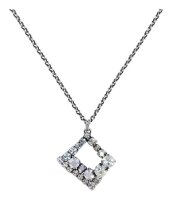 Konplott - Matrix - white, antique silver, necklace pendant