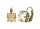 Konplott - Punk Classics - beige, antique brass, earring eurowire