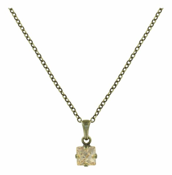 Konplott - Punk Classics - beige, antique brass, necklace pendant