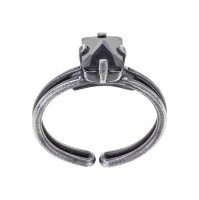 Konplott - Punk Classics - black, dark antique silver, ring