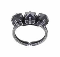 Konplott - Punk Classics - black, dark antique silver, ring