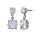 Konplott - Punk Classics - white, antique silver, earring stud dangling
