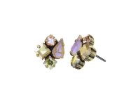 Konplott - Ballroom - beige/lila, antique brass, earring...