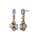 Konplott - Ballroom - beige/lila, antique brass, earring stud dangling