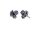 Konplott - Ballroom - black, antique silver, earring stud