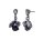 Konplott - Ballroom - black, antique silver, earring stud dangling