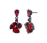 Konplott - Ballroom - red, dark antique silver, earring...