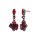Konplott - Ballroom - red, dark antique silver, earring stud dangling