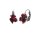 Konplott - Ballroom - red, dark antique silver, earring eurowire