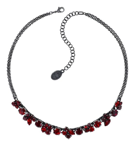 Konplott - Ballroom - red, dark antique silver, necklace