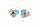 Konplott - Ballroom - pastel multi, antique silver, earring stud