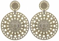 Konplott - Rosone gold - mat gold, earring stud dangling