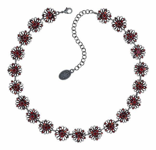 Konplott - Distel - coralline, dark antique silver, necklace